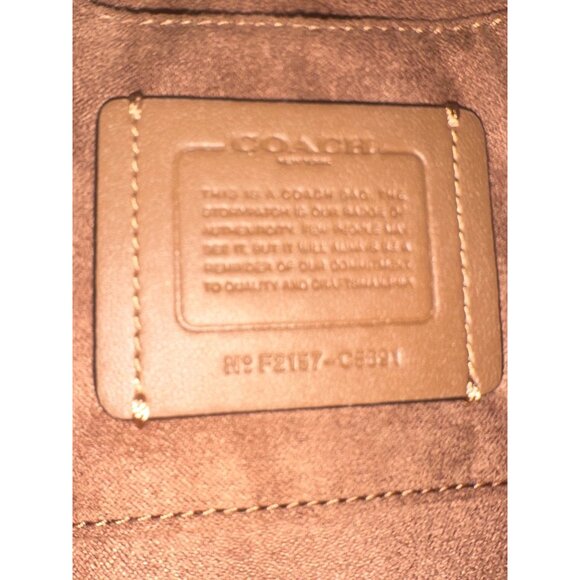 Coach Kleo 17 Bag C5691 Orange Suede Signature Canvas Convertible Handbag Fall - Picture 11 of 11